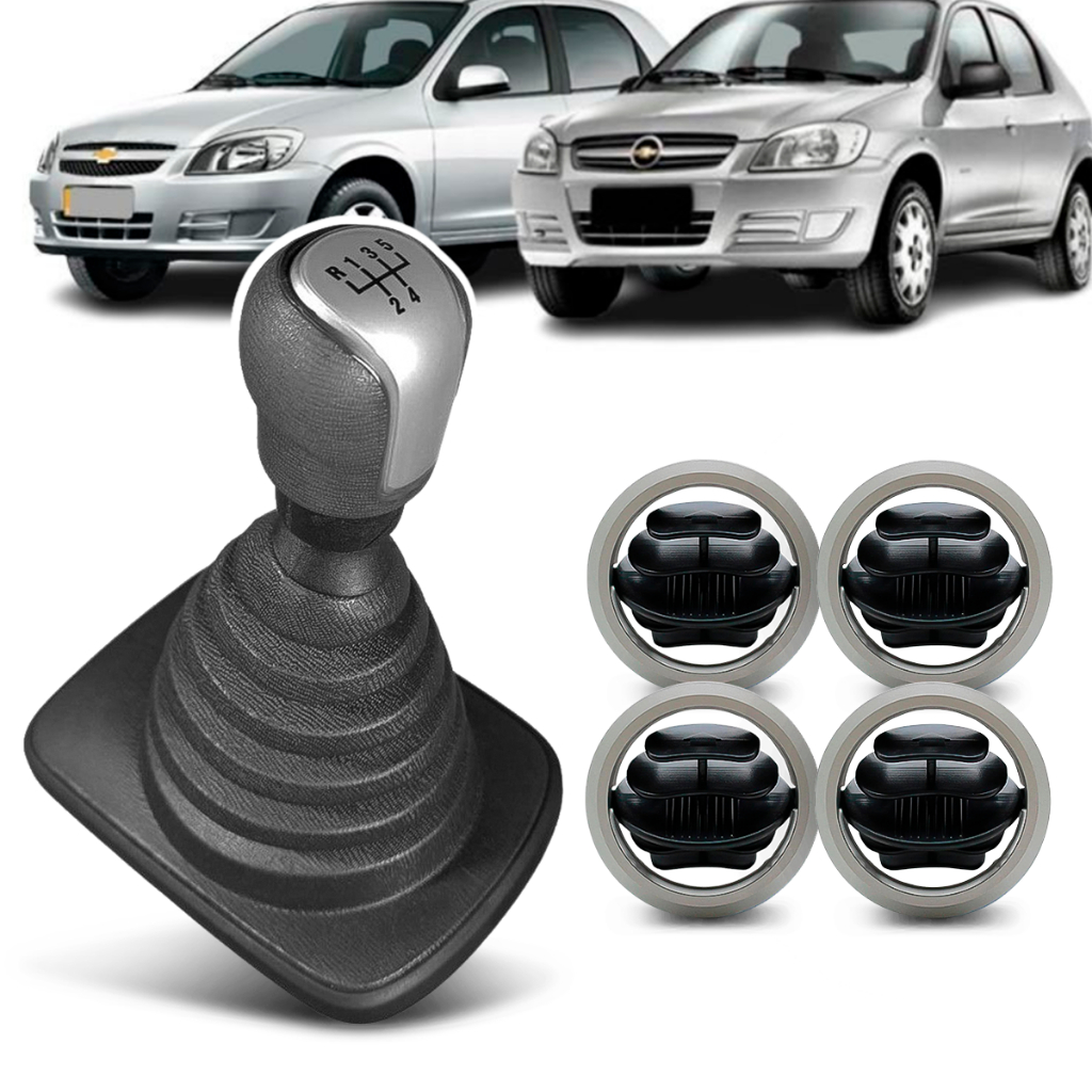 Kit Coifa + Bola Cambio + Difusor Saida Ar Celta Prisma 2007 2008 2009 2010 2011 2012 em Oferta na Shopee