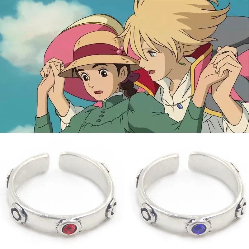 Par de Anéis Howl e Sophie Castelo Animado Studio Ghibli Cosplay Anime Presente Aliança Namoro em Oferta na Shopee