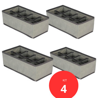 Conjunto 4 Colmeia Organizadora de Gaveta para Roupas Intimas meias cinto Caixa Separadora para Guarda Roupa Anti Poeira Umidade Insetos Multiuso Ecológico.