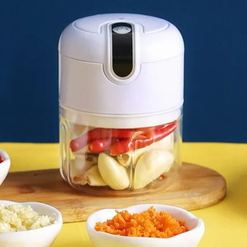 Mini Processador Triturador Sem Fio Elétrico 250ML De Alimentos Para Legumes Alho Gengibre