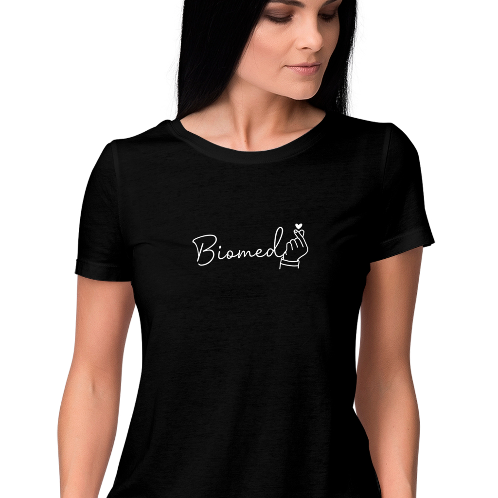 Babylook feminina de Viscolycra Biomedicina minimalista coração coreano I Faculdade e Profissão