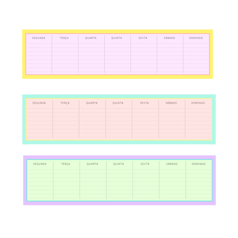 Kit 2 Bloco de Anotações Semanal Papelaria Agenda Planner Semana Bloco de Notas Papelaria Personalizada. Semaninha. Semanal. Plenner. Planer Fichário Fichario Material Escolar