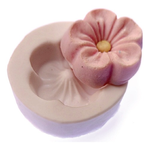Molde Silicone Flor 3,3cm Aplique Doces Bolos