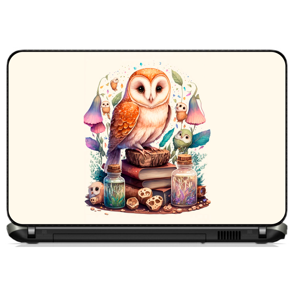 Adesivo Personalizado Skin Pelicula Notebook Macbook Tablet Coruja [ 60 ] Ave Rapina Professor Noite