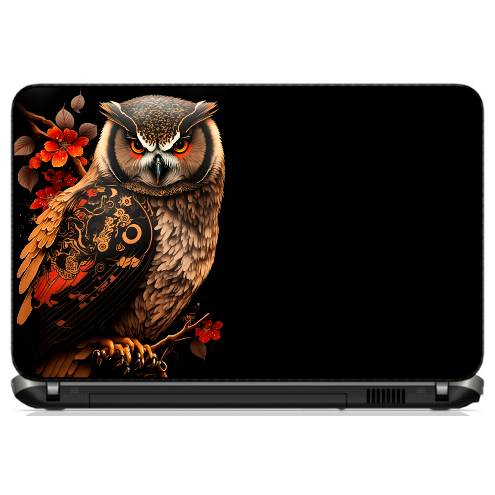 Adesivo Personalizado Skin Pelicula Notebook Macbook Tablet Coruja [ 74 ] Ave Rapina Professor Noite
