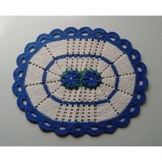 Tapete Oval de Crochê / Tapete para Sala/ Tapete para banheiro / Tapete multiuso