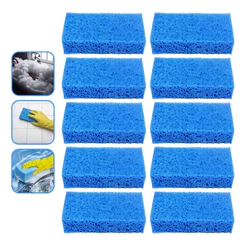 Kit 10 Bloco Pedaço de Espuma Azul Firme Para Multiuso Automotivo Limpeza Pedreiro Lavar Carro