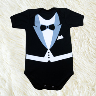 Body Bebe Chefinho Terno Mesversário Temático.