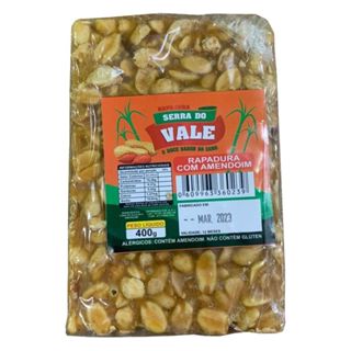 Rapadura Com Amendoim Direto de Pernambuco Pacote 450g Envio Imediato