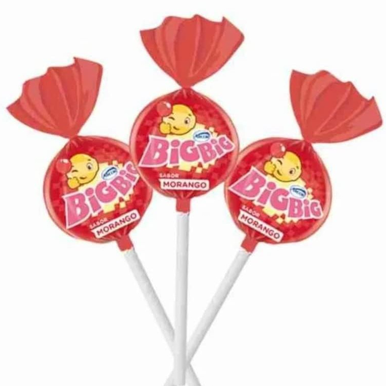 Pirulito Recheio Chiclete Big Big Morango - Arcor