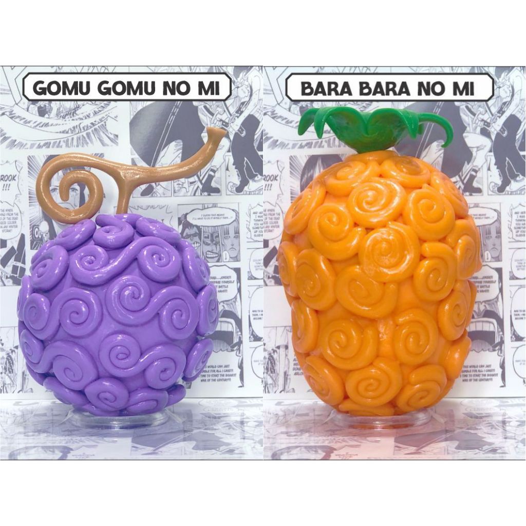 Action Figure - Kit 2 Akuma no mi (Gomu - Bara) - One Piece - Mangá - Luffy - Zoro - Naruto - Goku