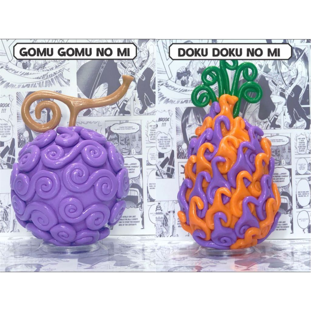 Action Figure - Kit 2 Akuma no mi (Gomu - Doku) - One Piece - Anime Figure - Mangá