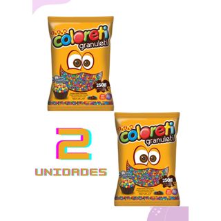 2 unidades Coloreti Granuleti 250g. Brigadeiro/festa/mm/confete/disquete/confeti/bolinho/lembrancinha