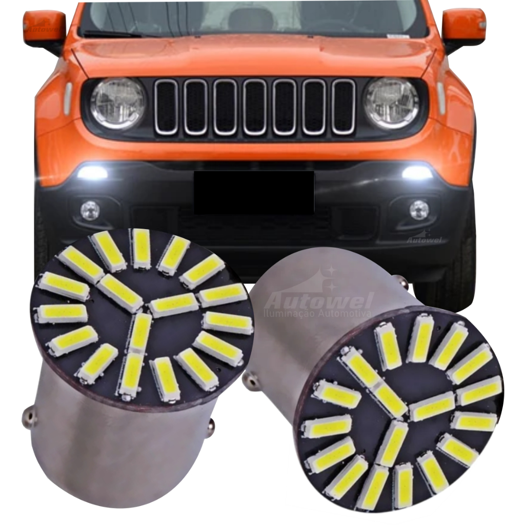 Lâmpadas Led Premium Drl Luz Diurna Jeep Renegade 2015 2016 2017 2018 2019 2020 2021 2022 em Oferta na Shopee