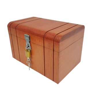 Caixa Madeira Mdf Baú Personalizada Decoração Com Cadeado M em Oferta na Shopee