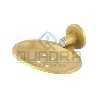 Saboneteira para Banheiro Aço Inox Dourado com Fixação dupla em Oferta na Shopee