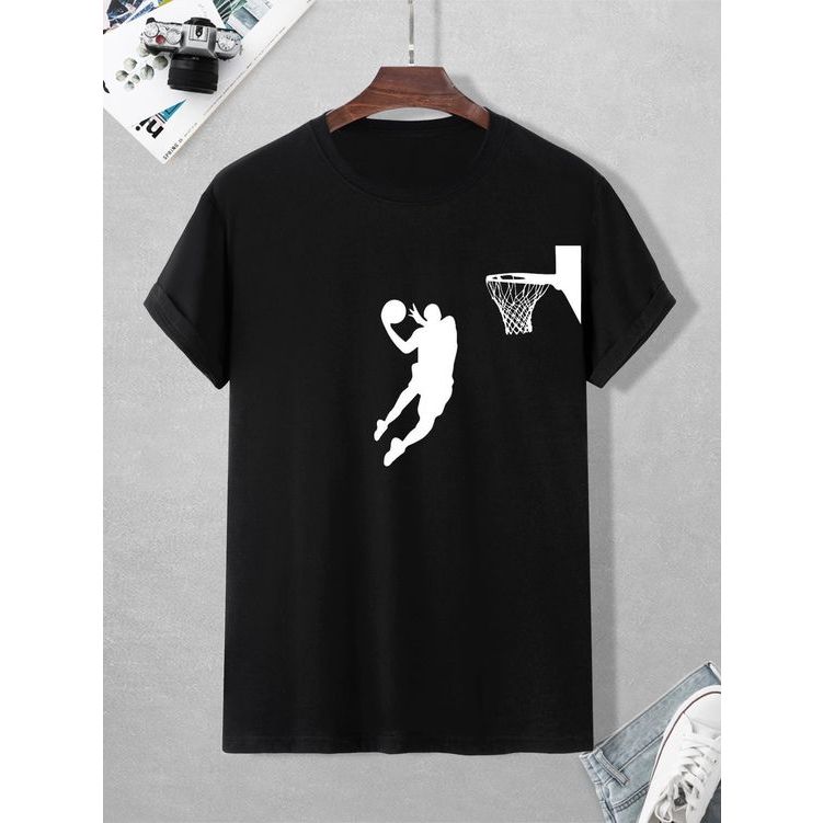 Camiseta basketball Camisa Streetwear Algodão Confortável Estilo Moda Unissex Envio Rápido