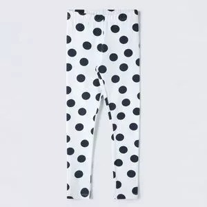 Calça Infantil Legging Poá (Branca e Preta) Hering Kids (Tamanho 10 e 12)