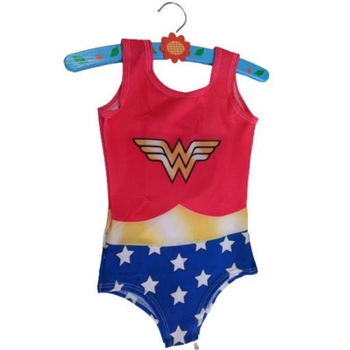 Body Bory Infantil Mulher Maravilha Bore Suplex Personagem Menina Criança Desenho Animado Super Heroína.
