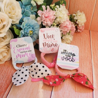 tag xuxinha para cabelo mimo para cliente ( NÃO ACOMPANHA OS LACINHOS ) em Oferta na Shopee