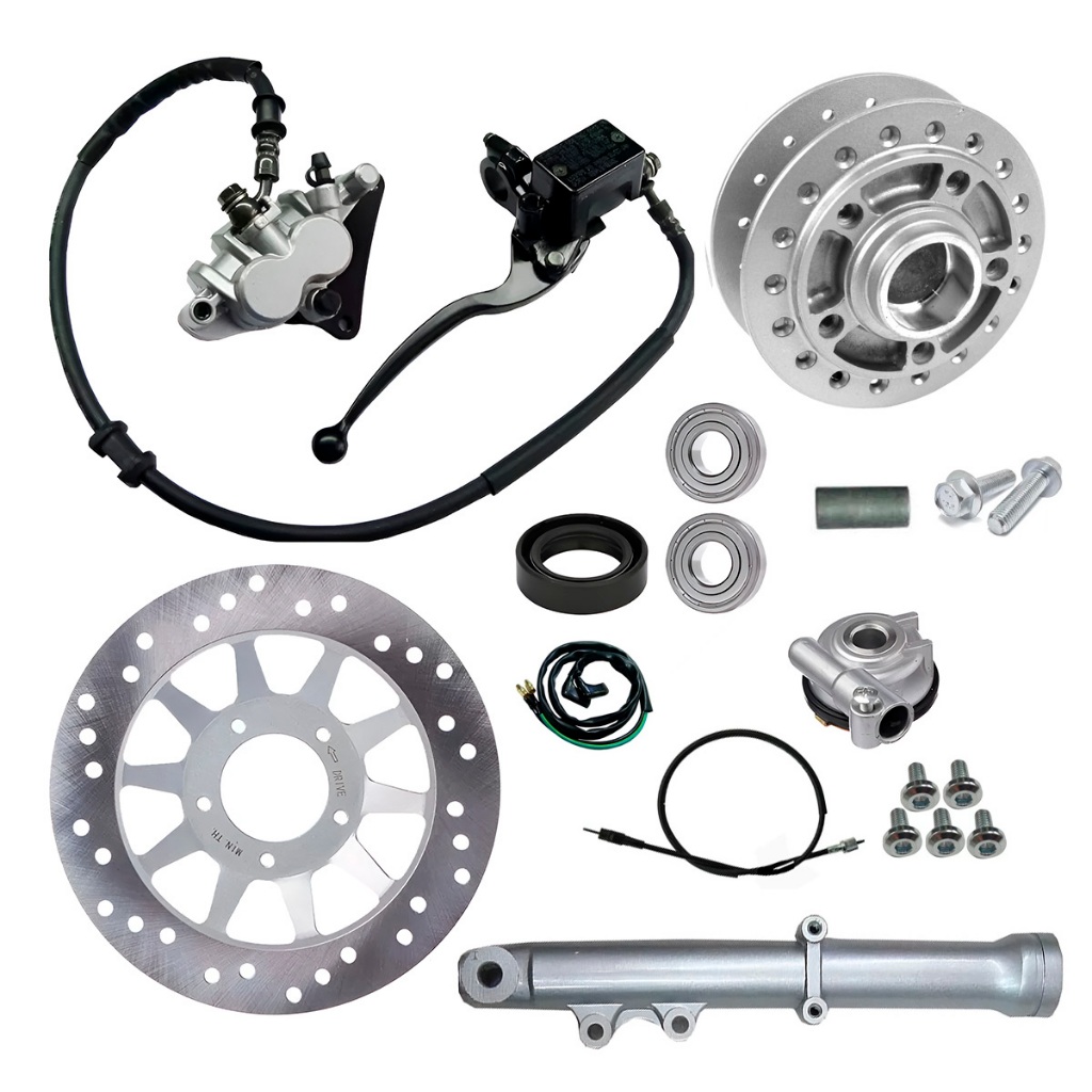 Kit Sistema Freio Disco Cg Titan Ml 125 1977 A 1999 Sem Raio Pinça Pistão Duplo Mix Stilo