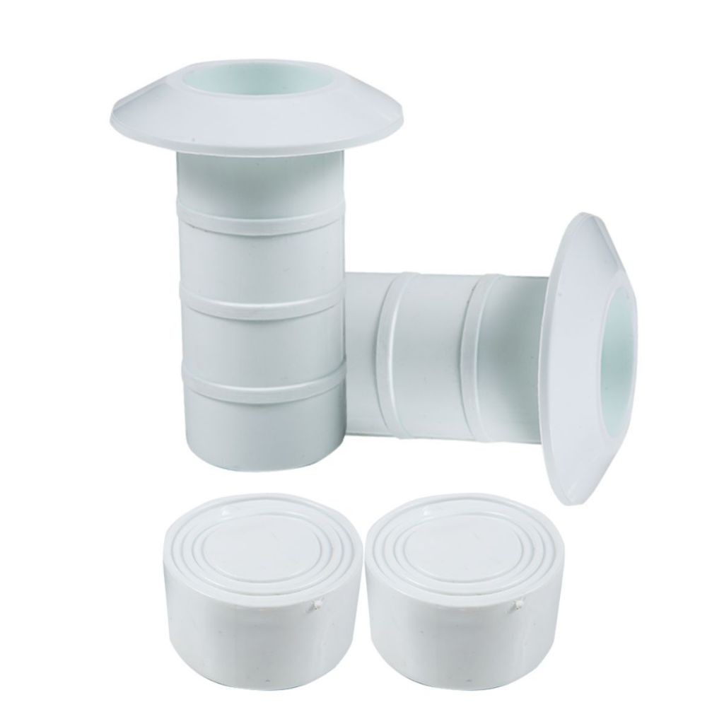 Kit 1 Par de Chumbador Encosto Ponteira Borracha Para Escada De Piscina Vinil Fibra Alvenaria