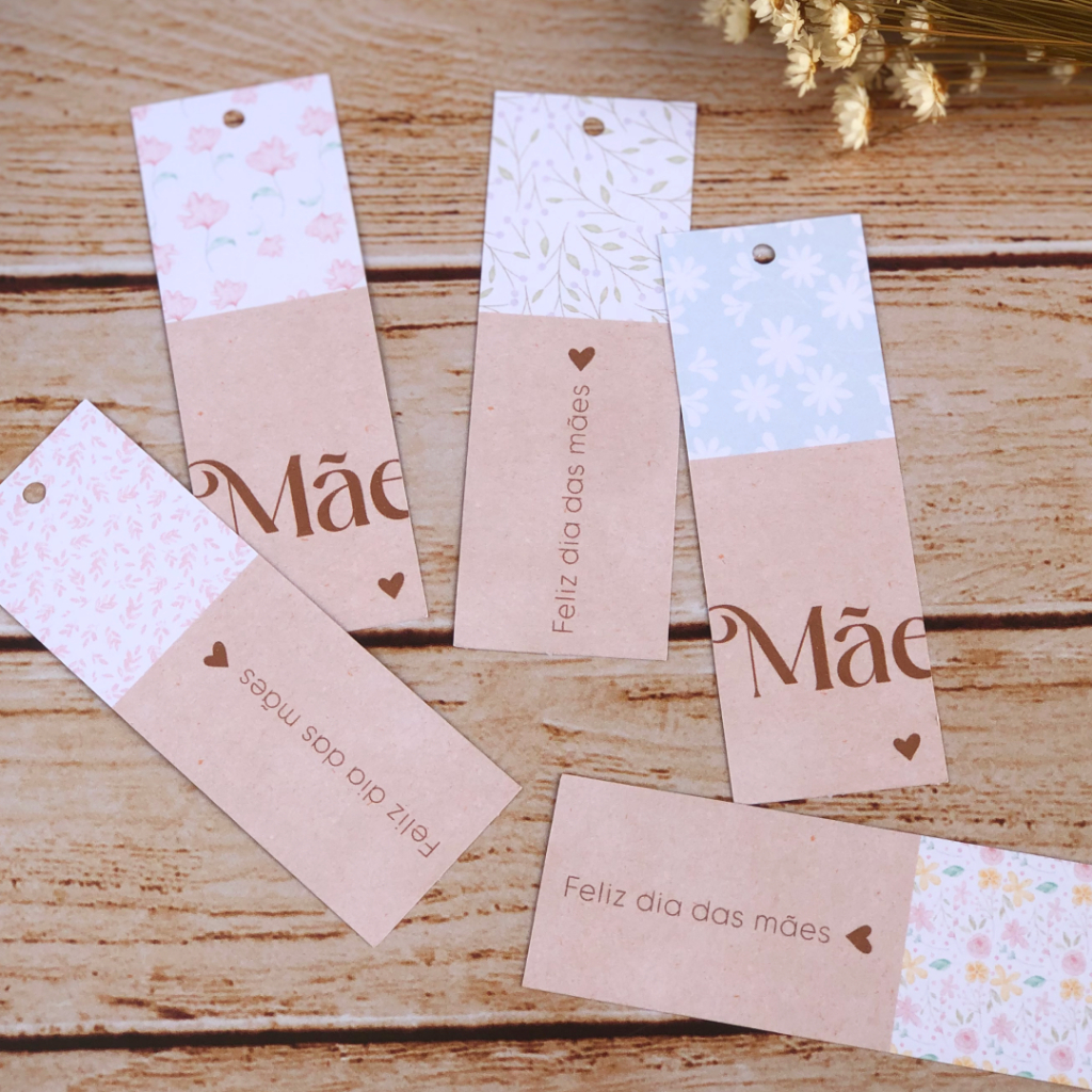 60/120 UN TAG DIA DAS MÃES PALITO - 7X2,5CM em Oferta na Shopee