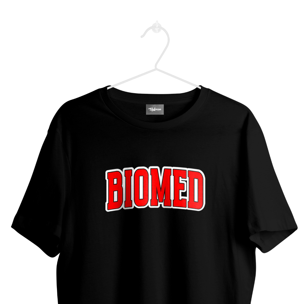 Camiseta Masculina de algodão Biomedicina Faculdade estilo Americana I Camiseta Masculina profissões I Faculdade I Universidade