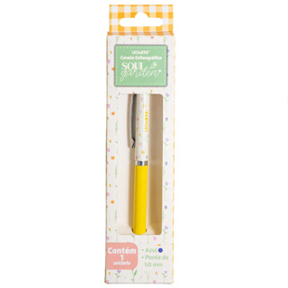 Caneta Luxo Presenteável Linha Soul Garden Xadrez com Estampas Floridas - Caixa com 1 Unidade em Oferta na Shopee