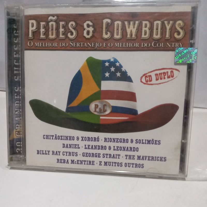 CD PEÕES & COWBOYS -O MELHOR DO SERTANEJO E O MELHOR DO COUTRY CD DUPLO