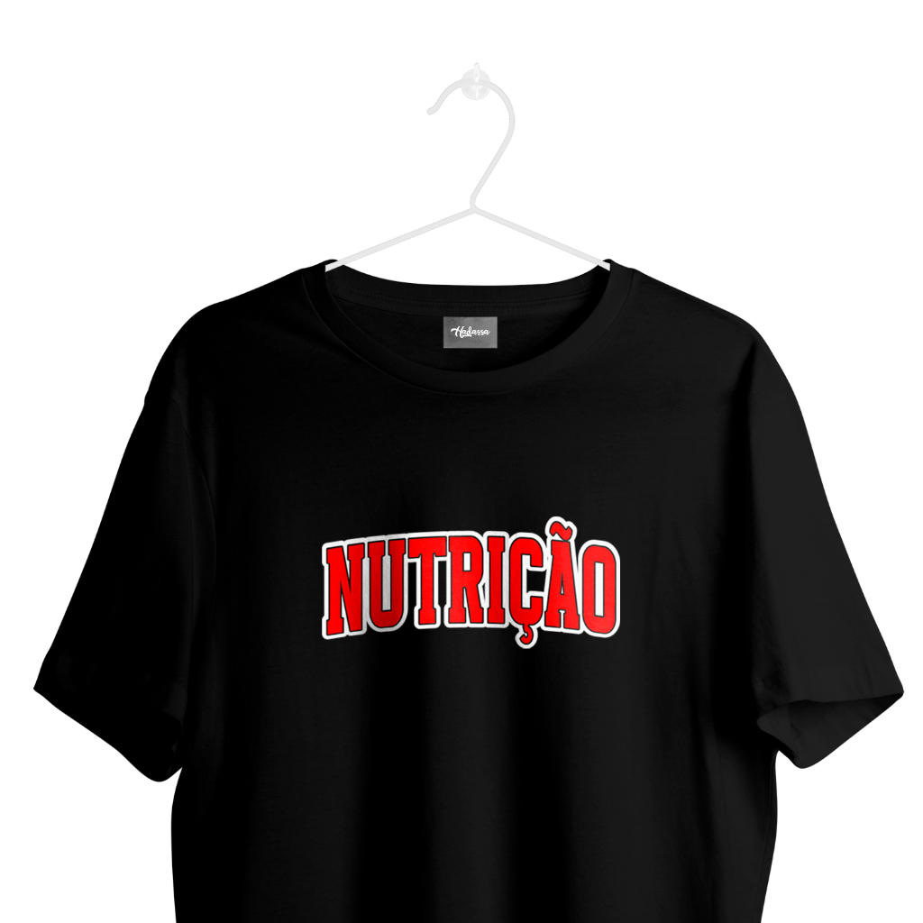 Camiseta Masculina de algodão Nutrição Faculdade estilo Americana I Camiseta Masculina profissões I Faculdade I Universidade