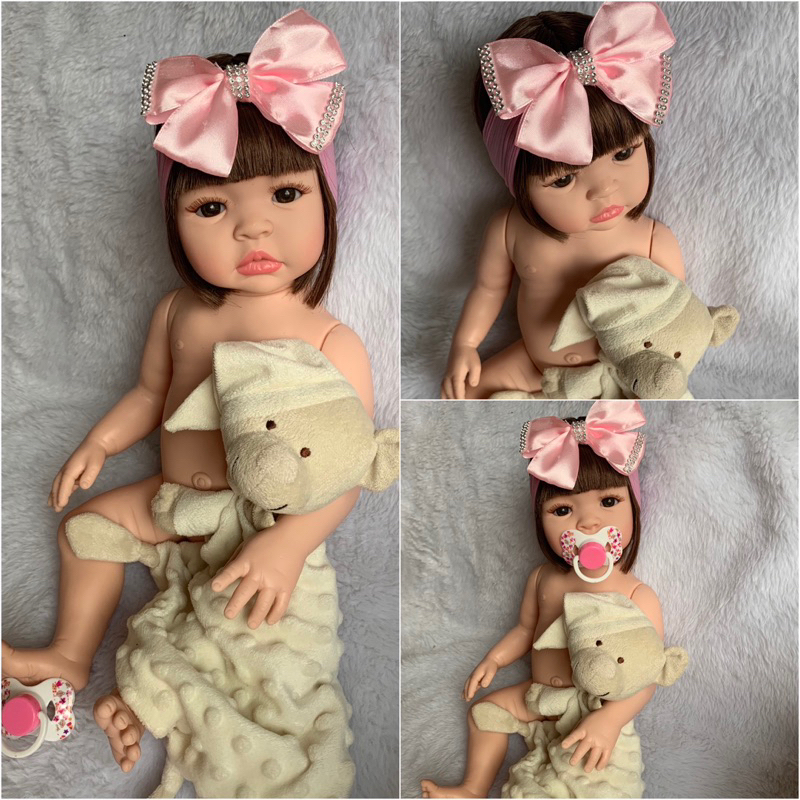 Boneca Bebê Reborn Silicone