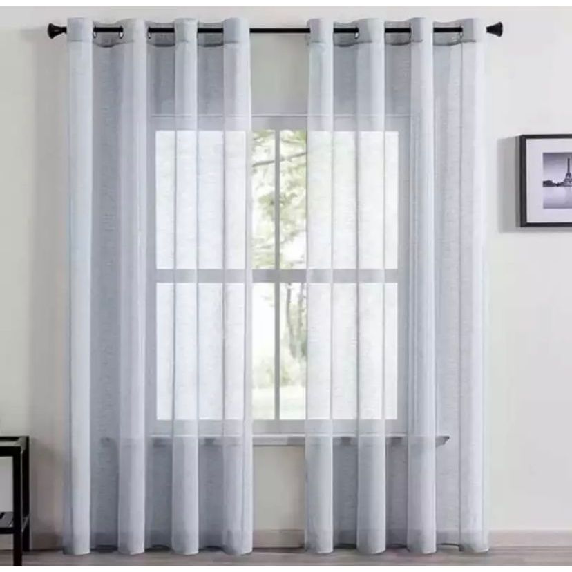 Cortina Linho Voil Flame 2,80mts X 1,30mts Linho em Oferta na Shopee