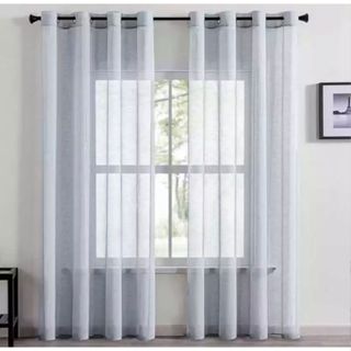 Cortina Linho Voil Flame 2,80mts X 1,30mts Linho em Oferta na Shopee