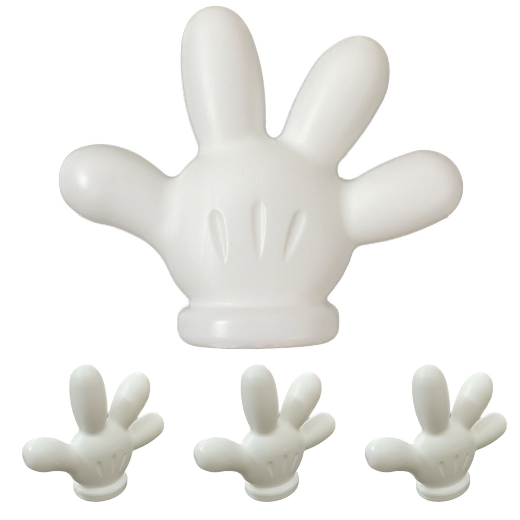 Cabeça ou Luva De Mickey Decoração Para Mesa Enfeite Festa 17cm