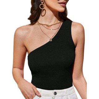 Blusa Regata de ombro só / mula manca canelada