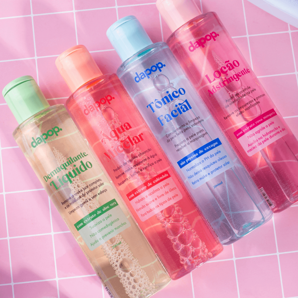 Aguas de Maquiagem Tonico Facial - Agua Micelar - Demaquilante Liquido - Loção Adistrangente