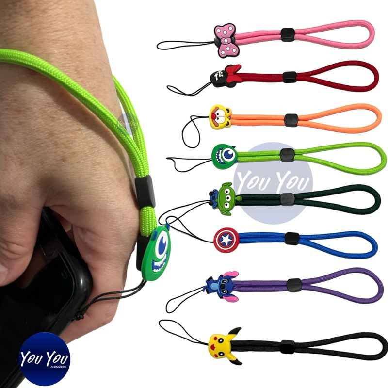 Cordinha de pulso para celular desenhos com regulagem