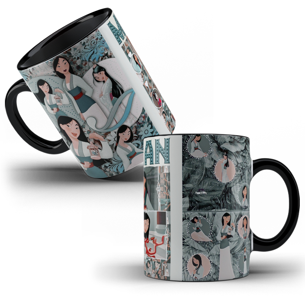 Caneca de Porcelana Personalizada Mulan Disney