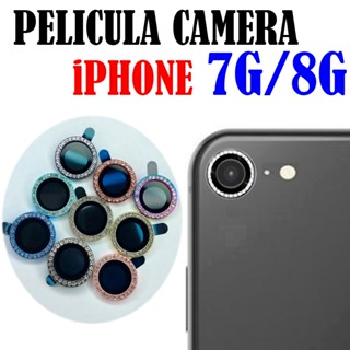 Películas Câmera Diamonte Para iPhone 7g/8g/SE Protetor Da Lente Colorido
