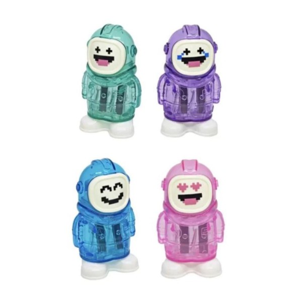 Apontador Com Borracha Astronauta Pixel 1Unid