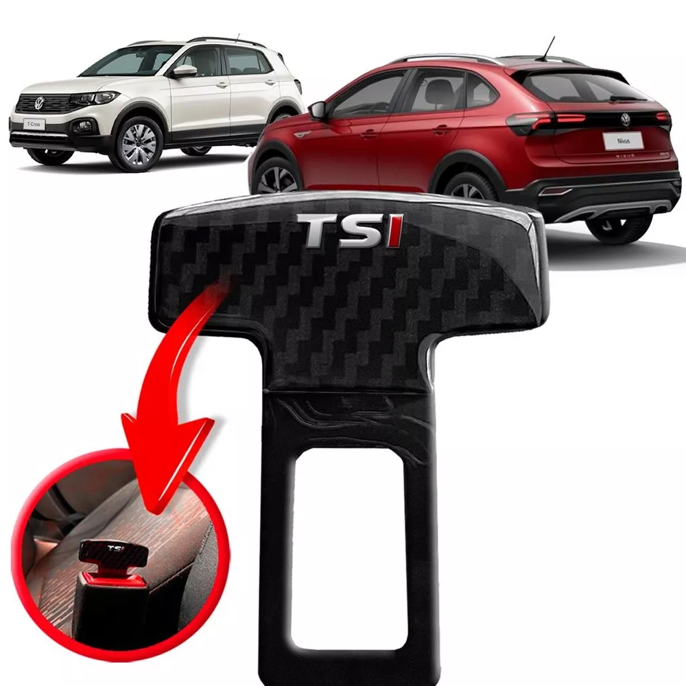 Fivela Lingueta de Cinto Anti Alarme TSI Volkswagen Up Polo Virtus Jetta Golf Tiguan Nivus