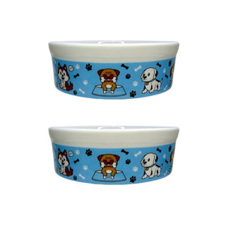 kit 2 Uni Comedouros/Bebedouro de porcelana 600 ML Primeira Linha