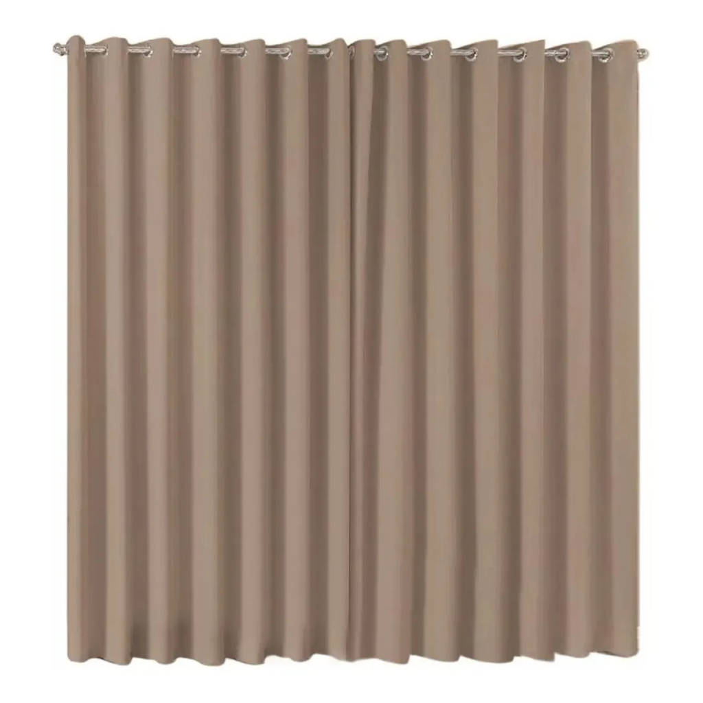 Cortina De Janela Andreza 2 x 1,35 Corta Luz Em Tecido Blackout - Para Sala/Quarto e Escritório