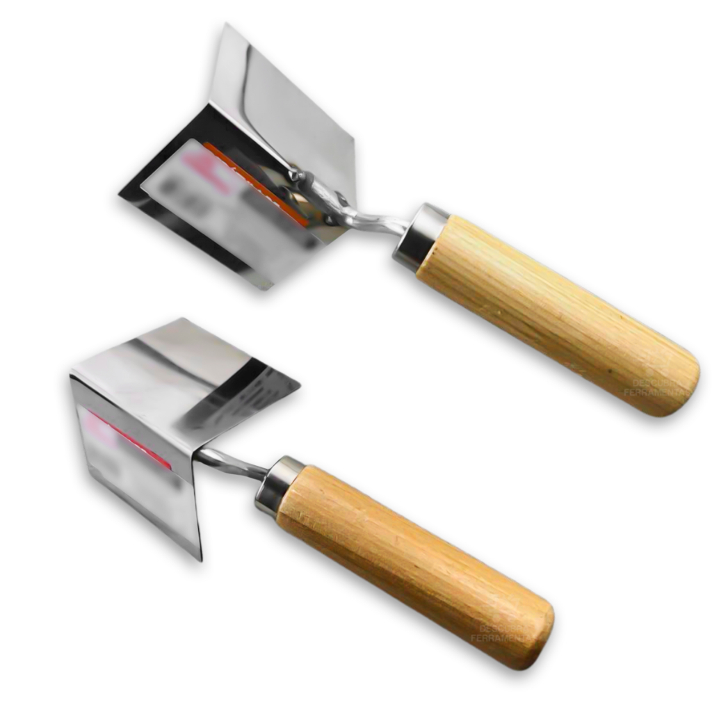 Desempenadeira de Aço Inox Quina + Canto Aço Inox Compel Precisão Qualidade para Massa Corrida