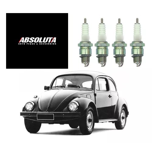 Jogo De Velas De Ignição Bp5hs vw Fusca brasilia sp2 ROSCA CURTA - LEIA O ANUNCIO