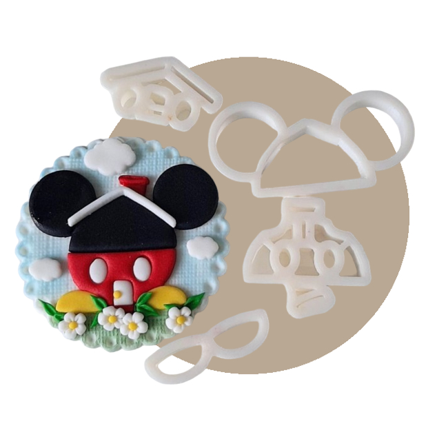 Cortador Turma do Mickey - Casa do Mickey 8cm