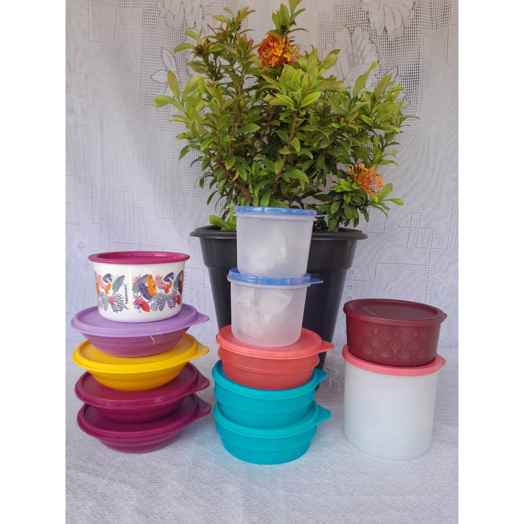 TUPPERWARE TUPER PRAGELA 450ML AMARELA TUPER PRAGELA 450ML ROXA TUPER PRAGELA 450ML LILAS POTE DINAMICAO 400ML AZUL REFR