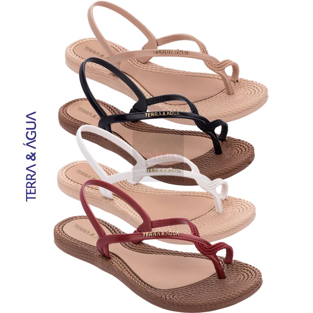 SANDALIA TERRA E ÁGUA ORIGINAL FEMININO CONFORTÁVEL DE DEDO DELICADA PROMOÇÃO LANÇAMENTO RASTEIRINHA CHINELO