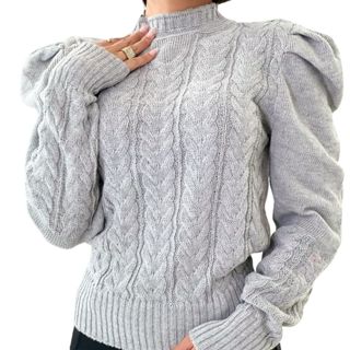 Blusa Femenina Tricot Manga Longa de Frio Manga Princesa